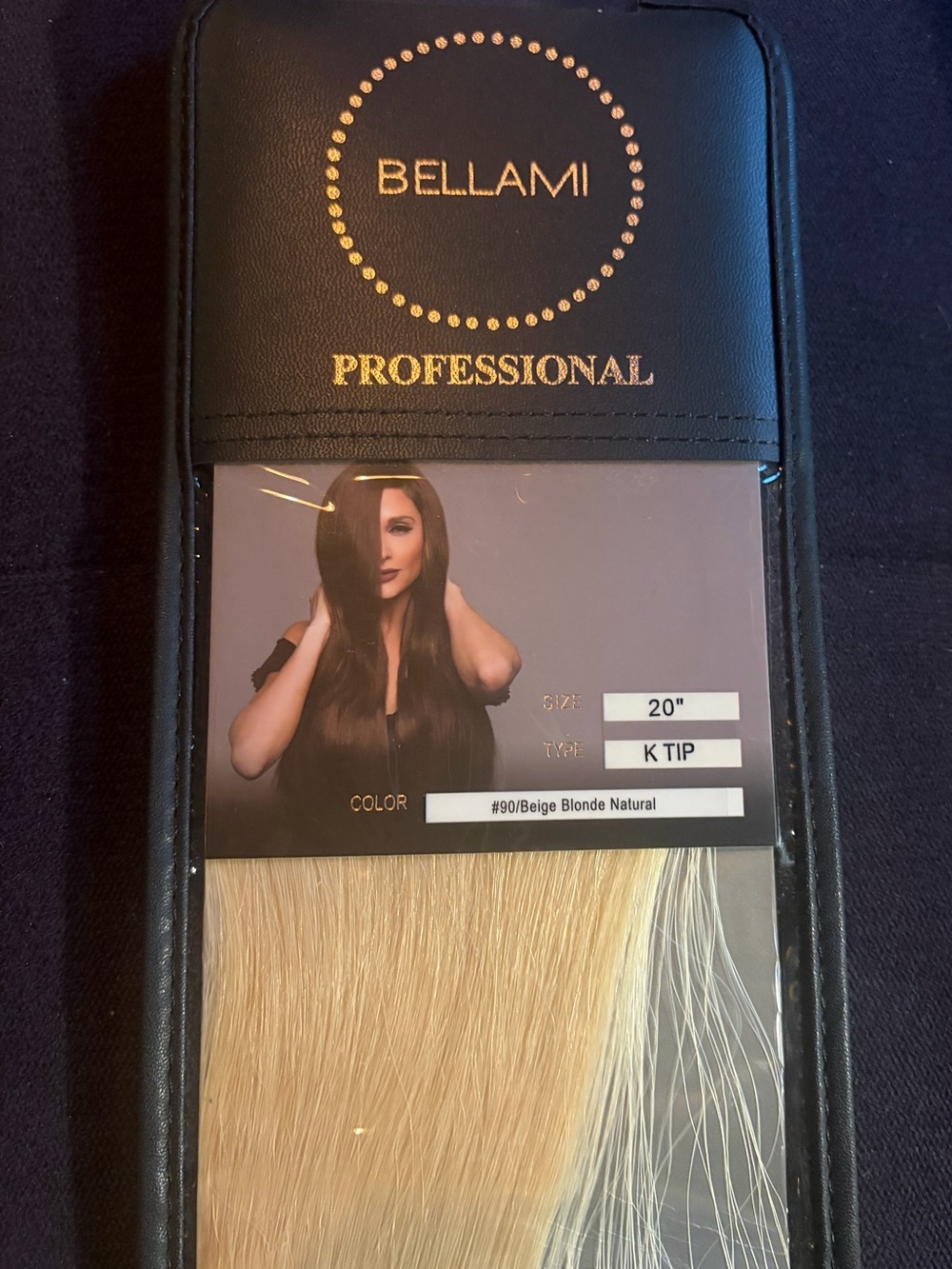 BELLAMI 20"micro  K-Tip Hair Extensions Beige Blonde new 25 g